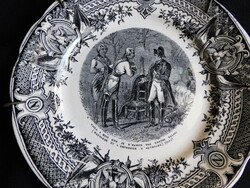 Sarreguemines Napóleon tányér az 1800-as évekből