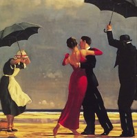 1P201 framed color print - jack vettriano : the singing butler 32.5 X 32.5 Cm