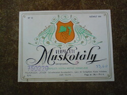 Old wine label - Verpelét Muscat 1975