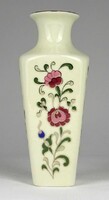 1P249 Vajszínű Zsolnay porcelán váza 14.5 cm