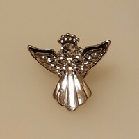 I was on sale! Steel angel face crystal pin