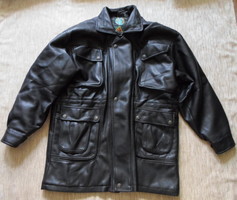 Men's lined jacket, winter coat (imitation leather jacket) 2.