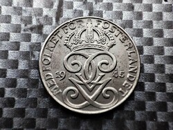 Svédország 2 öre, 1945 verőtőátütéssel