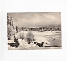 K:010 Christmas card black and white postal clean