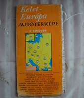 Retro map 5.: Car map of Eastern Europe, 1975 (car map)