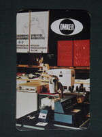 Card calendar, omker, medical instrument dental article company, Budapest, 1983, (1)
