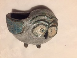 Owl or chick, unique, artistic, marked Corpona cilla ceramic (hc)