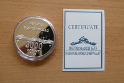2002 PP Hortobágy Nemzeti Park ezüst 3000 Ft UNC certivel!