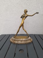 1,-Ft Art-Deco JOSEF LORENZL antik bronz szobor