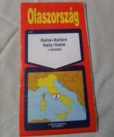 Retro térkép 12.: Olaszország autótérképe, 1992 (autós térkép)