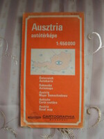 Retro map 7.: Car map of Austria, 1988 (car map)