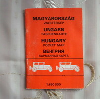 Retro térkép 2.: Magyarország zsebtérkép (1992, magyar térkép)