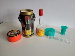 Retro monimpex peach brandy set gift box glass and 6 glasses excellent goods forum