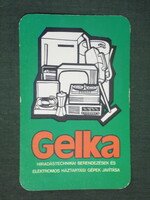 Card calendar, gelka home appliance service, graphic artist, 1972, (1)