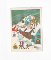 K:048 Karácsonyi képeslap Retro