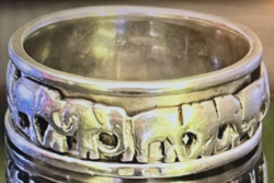 A solid silver ring with Hungarian hallmarks with an elephant in the circle is special