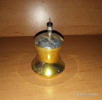 Régi üveg karácsonyfadísz csengő - 6 cm