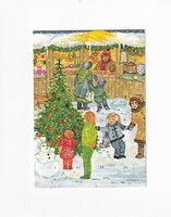 K:030 Karácsonyi képeslap postatiszta, Adventi képeslap