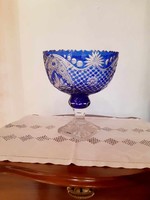 Blue - crystal fruit bowl (lip)