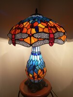 Tiffany Szitakötős Asztali Lámpa Nagyméretű Gyönyörű!