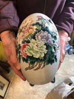 Cloisonne compartment enamel porcelain egg, height 20 cm.