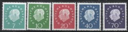 Postatiszta Bundes 1730 Mi 302-306       20,00 Euró
