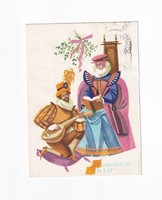 K:089 Újévi-Karácsonyi  képeslap Lengyel