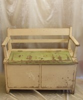 Antique laundry chest, armchair, bench, horse 94cmx81cmx49cm
