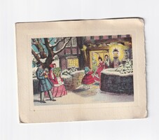K:071 Karácsonyi régi üdv.kártya- képeslap Angol