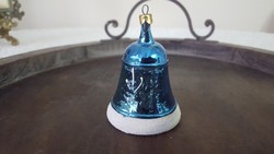 Old glass bell-shaped Christmas tree decoration