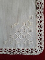 Lace handkerchief with monogram
