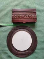 Bőr ékszer doboz és bőr falikép egyben