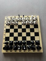 Vinyl chess board and pieces (over 30 years old, retro)