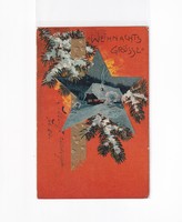 K:081 Christmas antique embossed postcard 1905