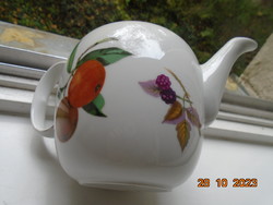 Royal Worcester Evesham festményszerű gyümölcsmintákkal teáskanna különleges porcelánból