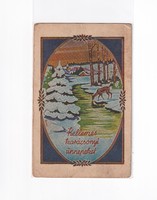 K:078 antique Christmas postcard post clean