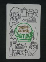 Kártyanaptár, Csemege ABC áruház,grafikai rajzos,humoros, erotikus női modell,1972 ,  (1)