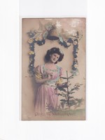 K:098 Karácsonyi  antik képeslap (Fotók, sérült fent a lap)