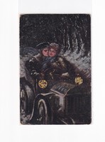 K:115 BÚÉK - Újév antik  képeslap (művészi)