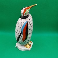 Hollóházi Pikkelyes  Garden mintás pingvin figura
