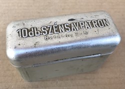 Old retro soda siphon cartridge, carbonated cartridge
