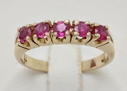 366T. From HUF 1 Hungarian 14k white gold 3.07G natural ruby 0.4Ct ring, size 54
