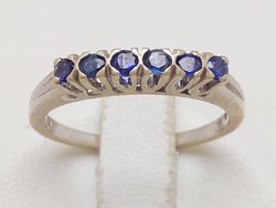 370T. From HUF 1 Hungarian 14k white gold 2.31G natural sapphire 0.12Ct ring size 54