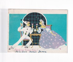 K:115 BÚÉK - Újév antik  képeslap