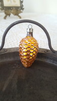Old glass cone-shaped Christmas tree decoration