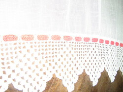 Beautiful special hand crocheted lace vintage style stained glass curtain
