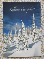 Karácsonyi postatiszta képeslap üdvözlőlap