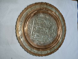 Old oriental copper bowl