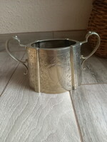 Dazzling antique silver-plated sugar bowl (12x20.2x8.5 cm)