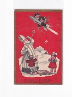 T:011 Krampusz a Télapóval képeslap